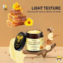 Bičių nuodų kremas mažina paraudimą, atkuria pažeistą odą, stiprina odos barjerą, giliai drėkina odą, maitinamasis kūno kremas 60g beige