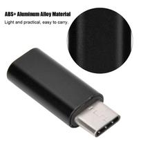 Aluminum Alloy Type C To 3.5mm Audio Adapter Cable Headphone Adapter Connector Black juoda