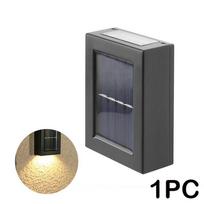 8 vnt. LED saulės sieninis šviestuvas lauko vandeniui atsparus aukštyn ir žemyn apšvietimas sodo apdaila saulės šviestuvai laiptai tvora Saulės lempa 1Pcs šilta balta spalva