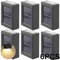 8 vnt. LED saulės sieninis šviestuvas lauko vandeniui atsparus aukštyn ir žemyn apšvietimas sodo apdaila saulės šviestuvai laiptai tvora Saulės lempa 6Pcs šilta balta spalva