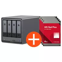 NAS sistema UGREEN NASync DXP4800 Plus 4 lizdų 16TB su 4x WD WD40EFZZ NAS HDD - 4 TB | DXP4800 + 4x WD40EFZZ | 6941876232611