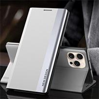 Prabangus atlenkiamas dėklas telefonui iPhone 17 Pro 17 Air 16 16e 15 14 Plus 13 12 Mini 11 Pro Max Atsparus smūgiams Odinis Kietas knygos tipo dėklas Funda iPhone 16e balta