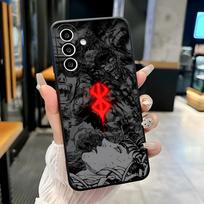 Anime Berserk telefono dėklas Samsung S25 Plus S20 S20 Plus S22 Ultra S23 FE S21 Plus S21 Ultra minkštas dėklas Samsung S25 Plus gray