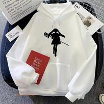 Manga Hoodie Men Frieren Print Hooded Sweatshirts Plus Size Anime Hoody Autumn Winter Casual Pullov S black