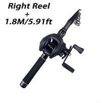 1.5-2.4M Baitcasting Reel Combo Ultralight Mini Fishing Rod Telescopic Fishing Rod  Surf Fishing 1.8m right