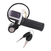 Electric Scooter Throttle Grip with LED Display Electric Bike Half Twist Throttle Grip Lock Key Set juoda
