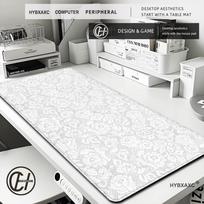 Black Lace Desk Mat Beige And White Lace Mouse Pad Dark Academia Desk Mat Hd Extended Gaming Keyboard Mats 100x50 Gamer Mousepad 800x400x2mm