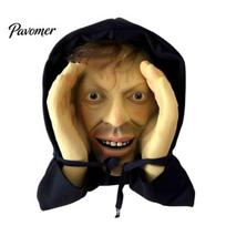 Window Horror Scenes Creepy Prank Mask, Realistic Halloween Scare Prop for Glass Spooky Clings Surfaces, Scary Face Hanging Decoration Haunted E
