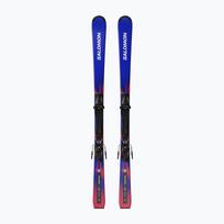 Vaikiškos kalnų slidės + apkaustai Salomon Equipe MT JR + M10 GW race blue/equipe red