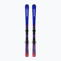 Vaikiškos kalnų slidės + apkaustai Salomon Equipe MT JR + L6 GW race blue/equipe red