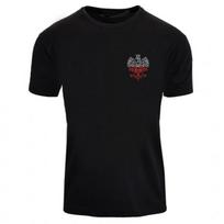 Lenkijos vėliavos erelio emblema ant krūtinės spausdinta patriotinis marškinėlis 100% medvilnė apvali apykaklė trumpos rankovės vasaros laisvalaikio vyriškas marškinėlis dydis S-3XL L juoda
