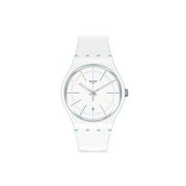 Swatch Quartz Movement Pure White Colorful Lightweight Casual Waterproof Quartz Watch Unisex watches SUOS404 41mm white