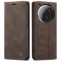 Flip Wallet Case for Xiaomi 15 Ultra 15T Pro, Leather Magnetic Folio Cover with Card Holder - TPU Shockproof Durable Protective xiaomi 15T tamsiai ruda spalva