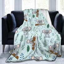 Koalos pledas lovai, sofai, kušetei Australijos gyvūnas Flanelinis pledas, itin minkštas pūkuotas namų dekoras paaugliams, suaugusiems Geriausia dovana Size: 100*150cm, Weight: 280 GSM