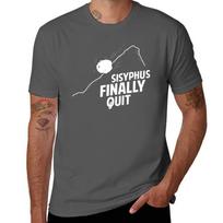 Albert Camus Sisyphus Finally Quit Tshirt Durable Work Wear Tshirt M black
