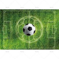 Sport Football Field Backdrop Green Stadium Grass Design Boys Birthday Party Flag Balloon Cake Photoshoot Background Supplies 59x51.1inch/150*130cm beige