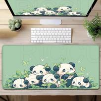 XXL Kawaii Panda HD Printing Mouse Pad Large Computer Office Game Table 400x900mm Mat Rubber carpet Anti-slip Keyboard Desk Pads 30cmx80cm