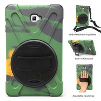 Armor Case For Samsung Galaxy Tab A 10.1 T580 T585 SM-T585 SM-T580 T580N Kickstand Hard Cover With Hands Strap Shoulder No shoulder Strap black
