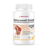 Biotrex Nutraceuticals Glucosamine+ Chondroitin + MSM 3795mg Glucowell GOLD - 120 Tablets, Cartilage & Joint Support Supplement, Glucosamine Chon