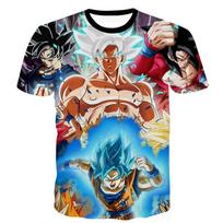 Summer Dragon Tee Ball Z Goku Super Saiyan 3d Print Casual Tshirt Men Top Women Tag3XL=US XL blue