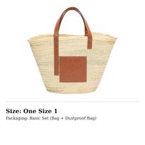 LOEWE Palmių Lapų Pintas Krepšys, Rankinė, Pečių Krepšys Didelis Moteriškas Natūralus & Rudo Atspalvio ACBKS81X01-2435 One Size 1 beige