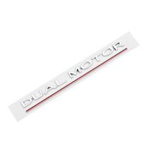 DUAL MOTOR Emblem For Tesla Model 3 Y S X Accessories WJHBD5 Underlined Letters Logo Performance Badge Trunk Sticker Chrome 3D Decal sidabras