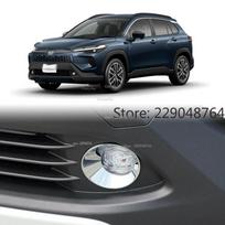 For Toyota Corolla Cross 2025 2026 ABS Chrome Door handle bowl Front Rear Foglight Bezel Cover Trim Car Bumper car accessories front foglight cover black