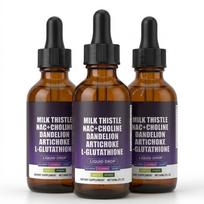 Advanced Liquid Milk Thistle Formula with NAC, Choline, Artichoke & Glutathione for Maximum Absorption – 60ml 3pack