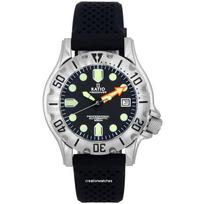 Ratio FreeDiver Profesionalus safyro juodo ciferblato automatinis RTF009 500M vyriškas laikrodis juoda