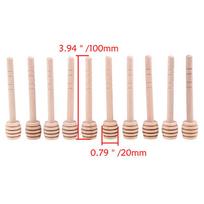 10 vnt. mediniai medaus lašintuvai 8 cm/10 cm Mini medaus lašintuvai lazdelės Kavos pieno arbatos įrankis stiklainiui Šaukštas Vestuvių vakarėlio dovanėlės Reikmenys M:10x2cm beige