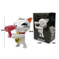 New In Stock Dandadan Turbo Bachan Anime Figure 9cm High Speed Nana Lucky Cat Hair Drier Cute Doll Action Figure Custom Toy Gift gray