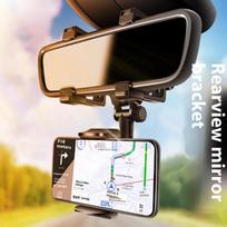 360Celsiusar Phone Holder Rearview Mirror Mount Bracket Navigation Gps Mobile Stand Clip Foldable Adjustable Car Cell Phone Support juoda