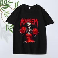 Mayhem Ball Lady Gaga Fashion T Shirt Men ’s Women Oversized 100% Cotton Cool Funny Short Sleeve Print Tops 3XL black