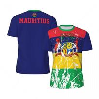 Madingas Mauricijaus T-shirt vyrams 3D spausdintas futbolo T-shirt vasarinis trumpomis rankovėmis sportinis fitneso T-shirt apvalia iškirpte viršūnės 5XL red