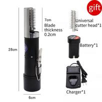 Rankinis elektrinis žuvies žvynų grandiklis Rechargeable electric fish scale remover black