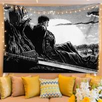 Berserk Anime Sieninė gobelenas Manga meno Sienų dekoras Miegamajam Studentiškam bendrabučiui Svetainei Namų dekoravimui 150x200cm(60x80in)