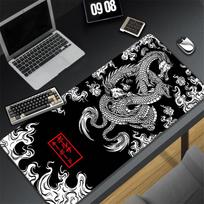 Chinese Style Mouse Pad Gaming Accessories NonSlip Table Keyboard Desk Mat Gamer PC Rubber Carpet Fish Varmlio Mousepad 800x300x2mm gray
