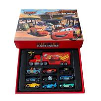 HOT Sale 11/12Pcs Disney Pixar Cars Gift Box Metal Diecast lightning McQueen Car Model Toy Jackson Uncle Truck Boy Birthday Toys gray