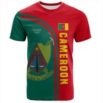 3D Printed Africa Cameroon Flag Map Graphic T Shirt For Men Clothes National Emblem Short Sleeve T Shirts Kids Jersey Tee Tops L blue