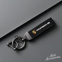 Cinko Lydinio Odinis Automobilio Raktų Pakabukas Raktų Žiedas Grandinėlė Porsche Cayenne Panamera Macan 911 718 918 Taycan Boxster Priedai FV6 gray