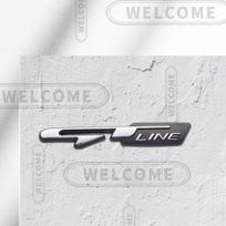 3D Metal GT Line Logo Car Letter Emblem Grille Badge Sticker Trunk Decals For Kia Sportage Sorento K3 K5 K9 Styling Accessories white