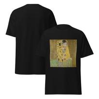 The Kiss by Gustav Klimt Unisex T-Shirt XL black