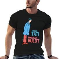 Jacques Tati - Monsieur Hulot T-Shirt t shirts for man cotton funny t shirts with prints t shir M black