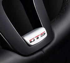 3D Aluminum Alloy Rline Emblem Car Steering Wheel WKFD5 Sticker Accessories For Volkswagen GTI Polo Golf Passat Scirocco Jetta Beetle black