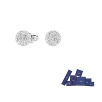Swarovski dirbtinio kristalo auskarai vėrimui moteriški sidabriniai 5700290 F-Original brand box white