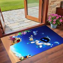 Anti‑Slip Crystal Velvet Floor Rug, Astro Bot Design Carpet for Indoor Living Bedroom Home Decoration 50cmx80cm