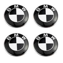4pcs 56/68mm Car Wheel Center Hub Cap Stickers for BMW M E46 E90 E60 F30 O25 F10 E39 E36 F20 G30 G20 E87 E92 E91 E30 56mm 4pcs juoda balta spalva