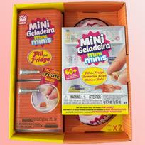 Mini Brands Mini Minis Užpildyk šaldytuvą Simuliacinis šaldytuvas Žaislas Slepiančioji dėžutė Rinkinys Staigmenos kamuoliukas Vaidmenų žaidimas Mikro miniatiūra