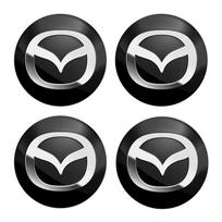 4 vnt. Automobilio rato centrinio dangtelio lipdukas Ženklelis Stiliaus aksesuarai Mazda 2 3 6 5 Atenza CX30 CX90 CX60 CX50 MX30 CX3 CX5 MX5 CX