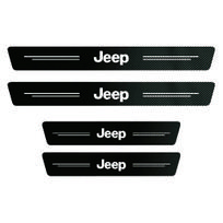 1/4/5 vnt. Automobilio durų slenksčio apsauginė lipdukas Anglies pluošto atsparus įbrėžimams plėvelė Jeep Wrangler Grand Cherokee Avenger Wagoneer